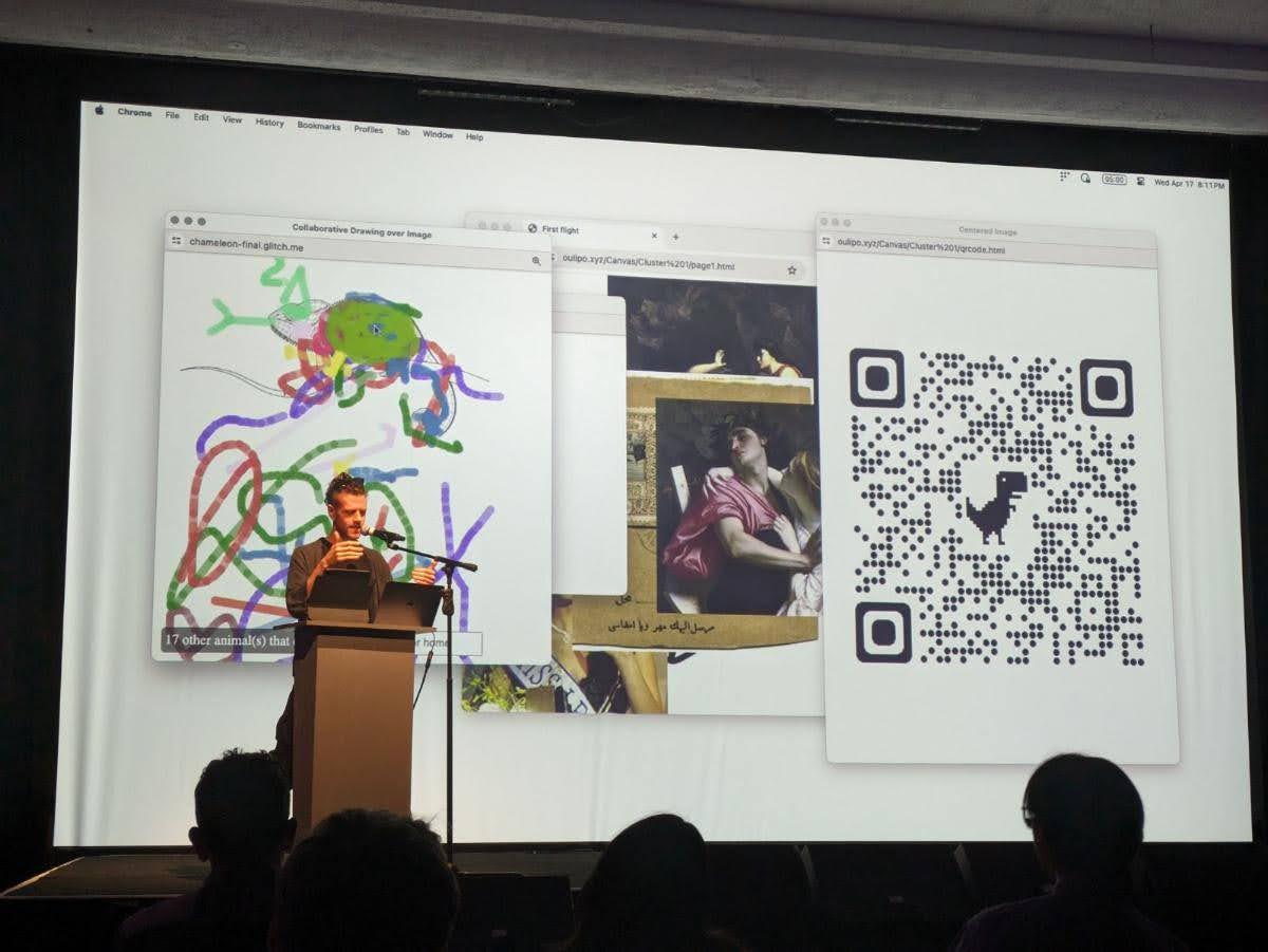 Halim Madi speaking at Gray Area, San Francisco