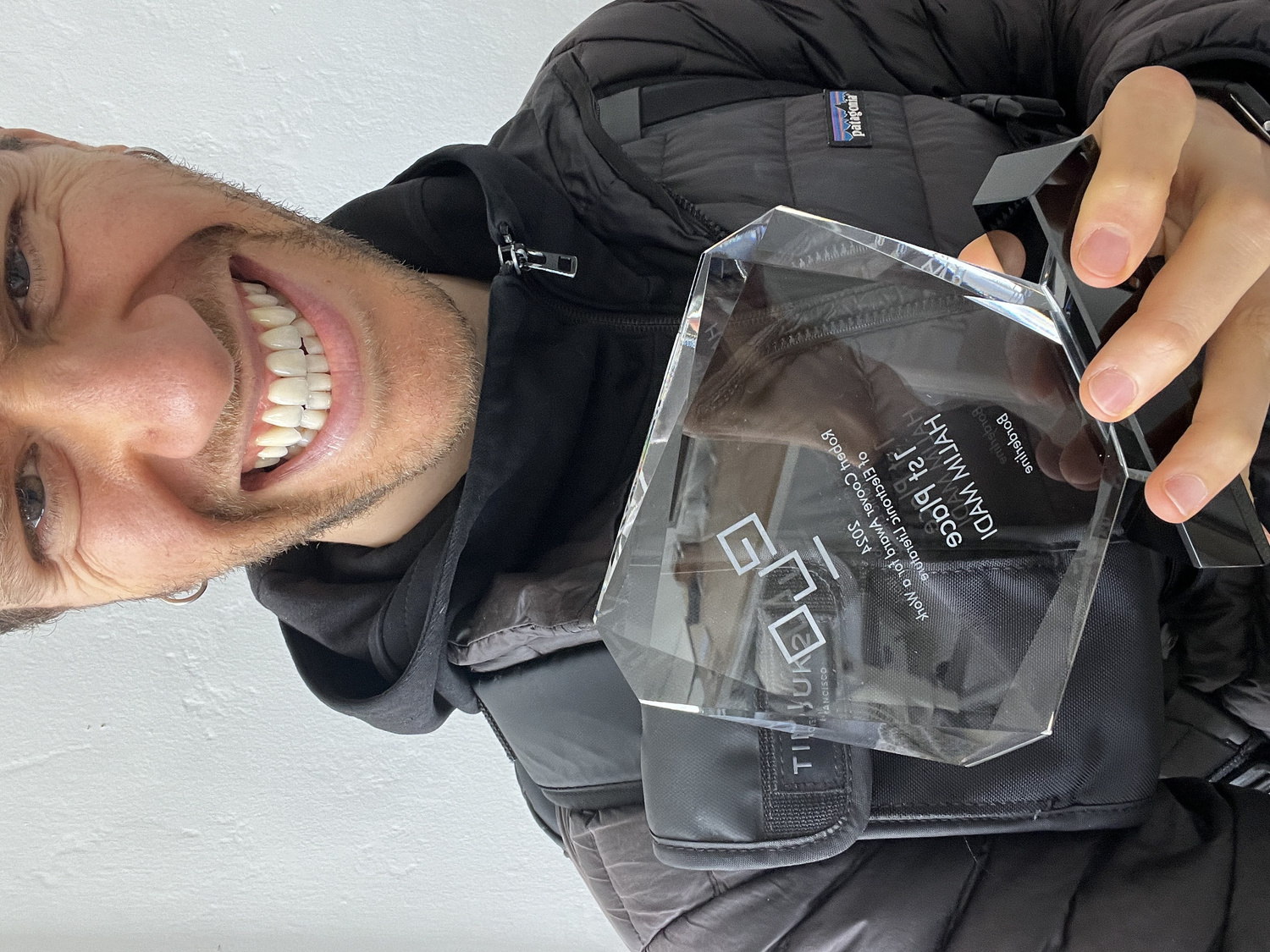 Documentation photo of Borderline.exe being experienced by a viewer