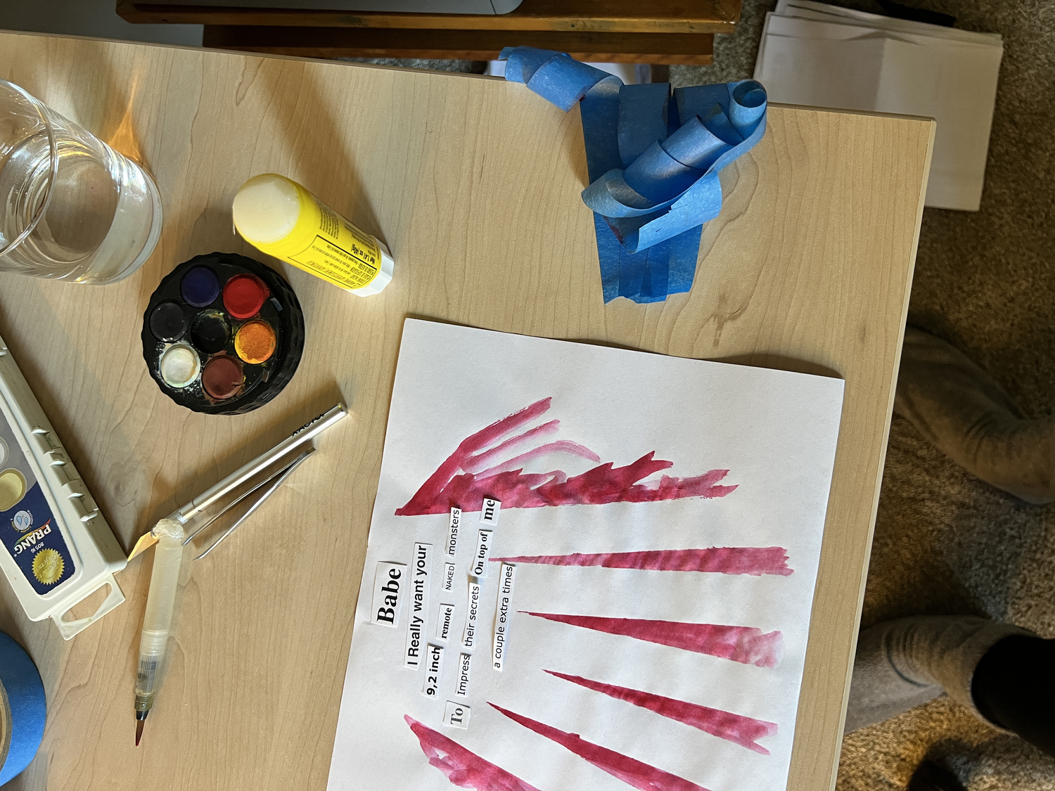 Collage piece displayed at Silo Gallery, Santa Barbara