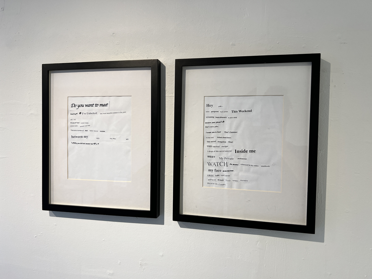 Process documentation showing physical cut-and-paste technique