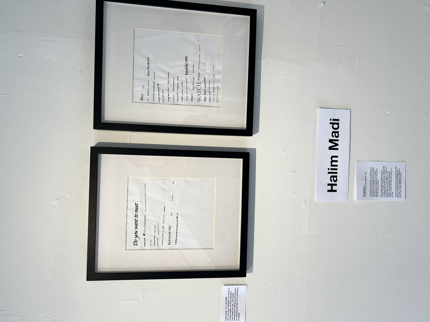 Completed collage artwork from the Borrow series