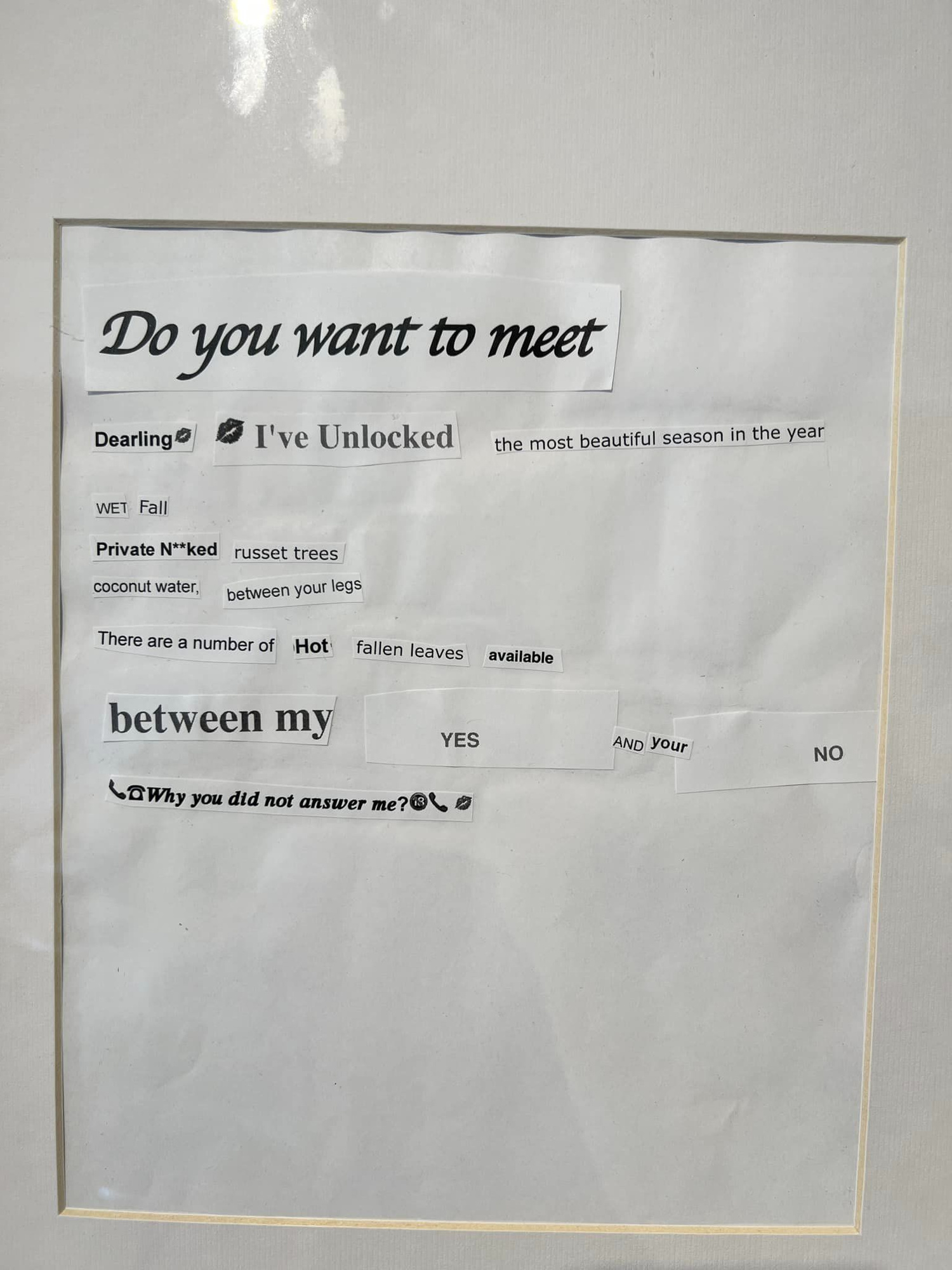 Collage artwork from Borrow and Never Give Back series