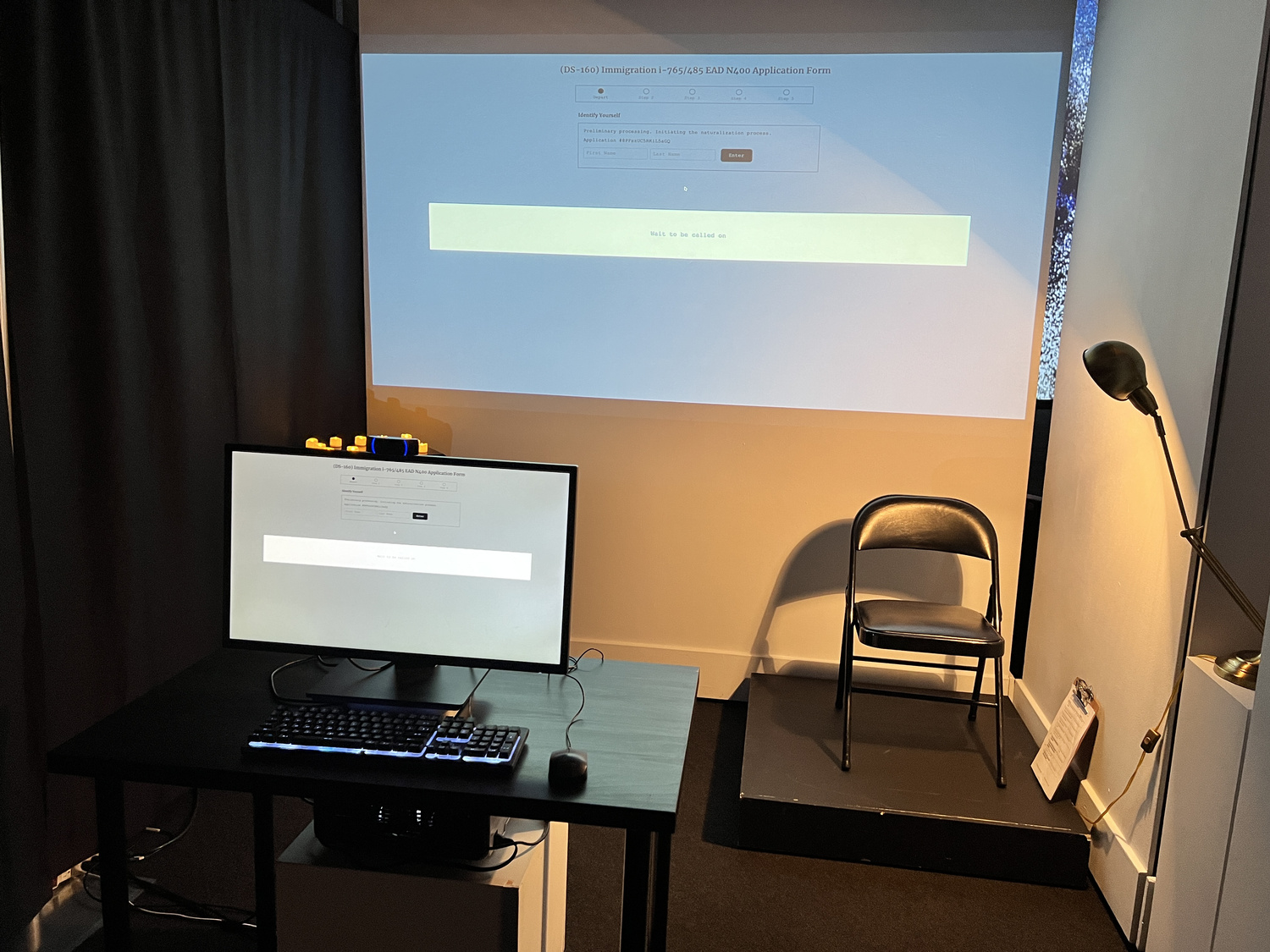 Audience interacting with the terminal during Deserve It