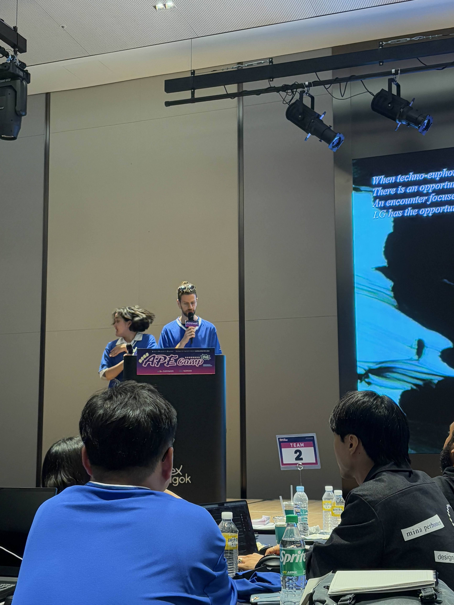 Artists surrendering to AI-directed choreography during the performance