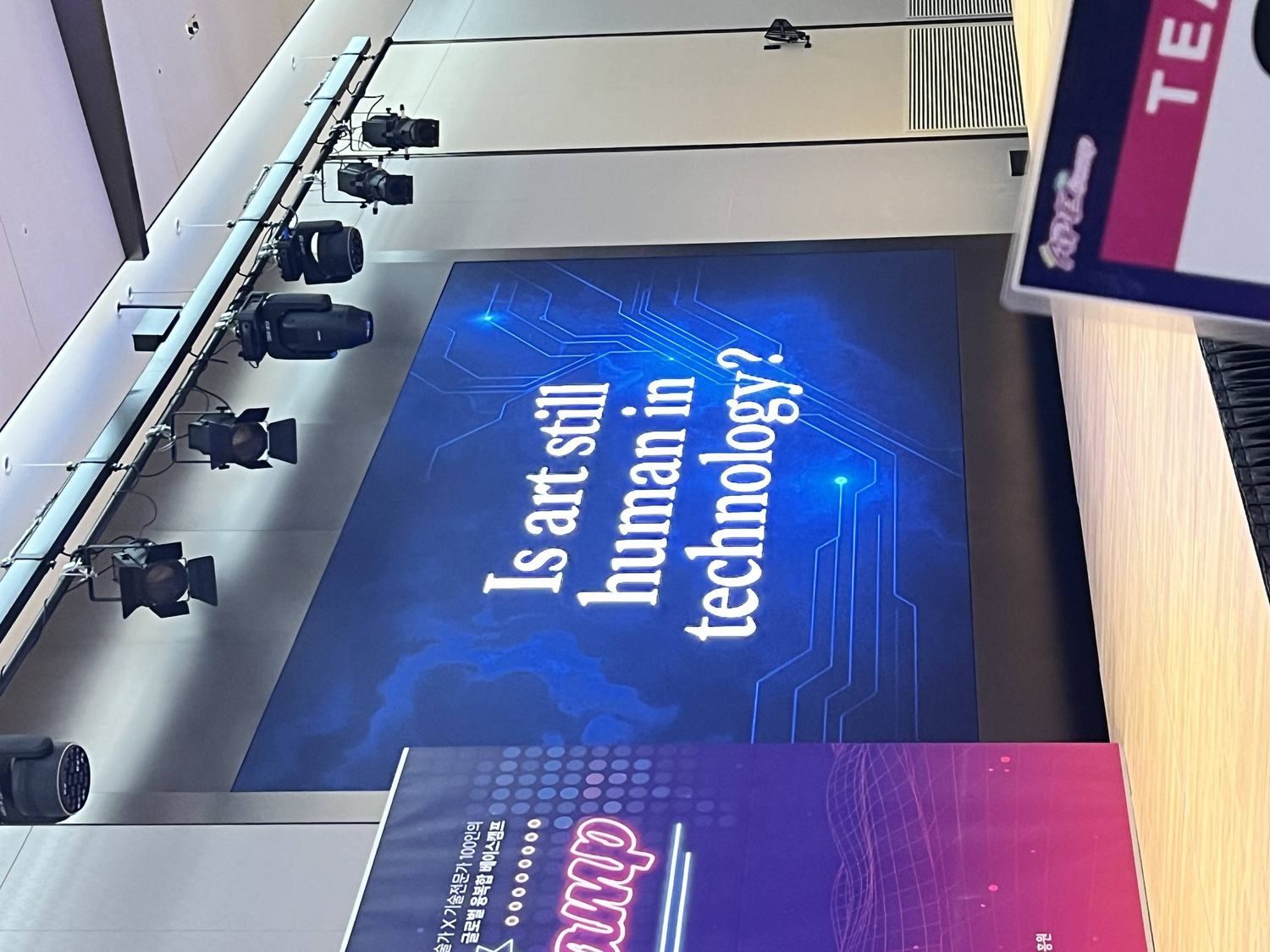 Six artists receiving live directions from the fine-tuned model