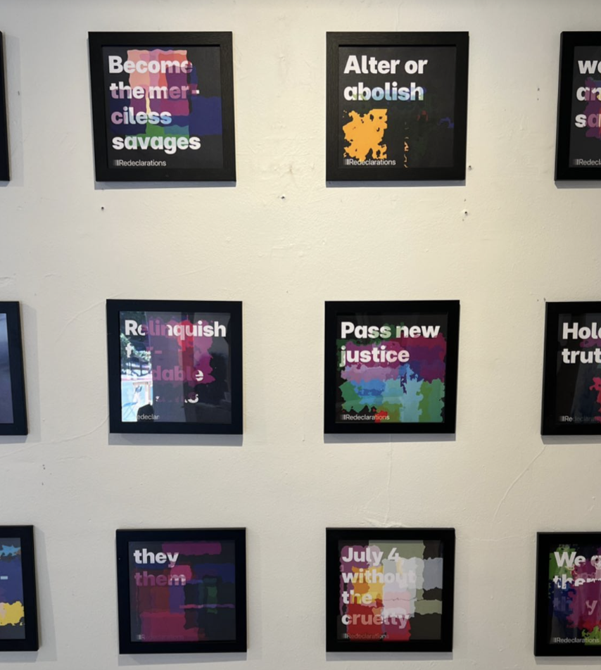 Screenshot of the interactive Re/declarations web interface